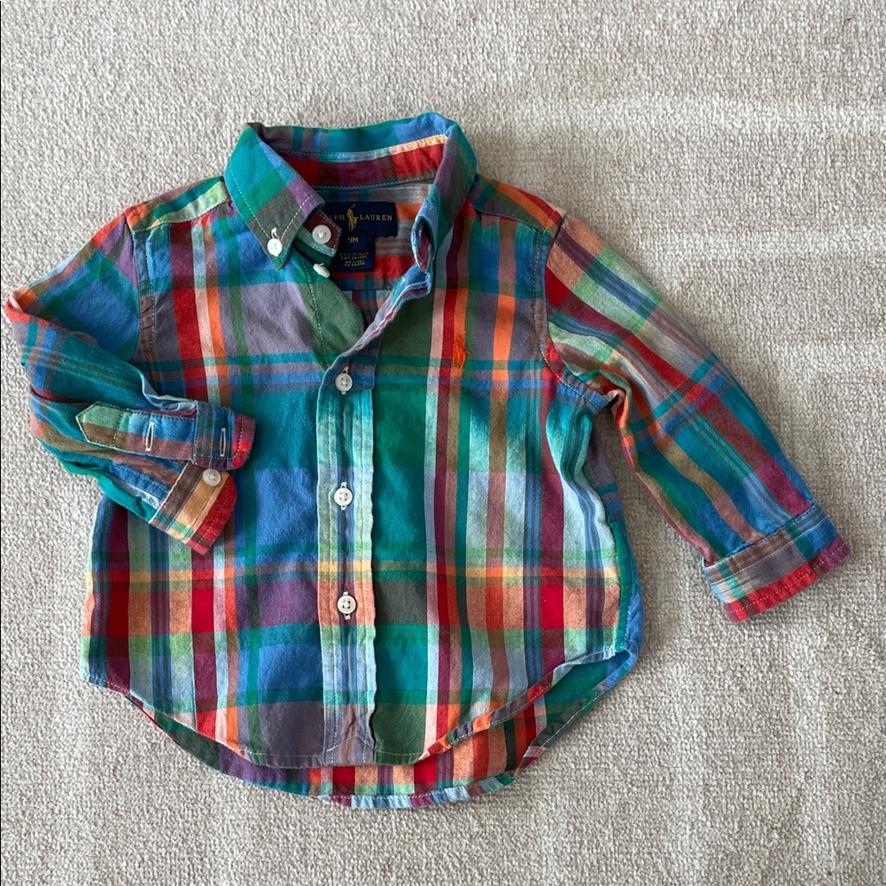Ralph Lauren Multicolor Plaid Kids Button Down Shirt